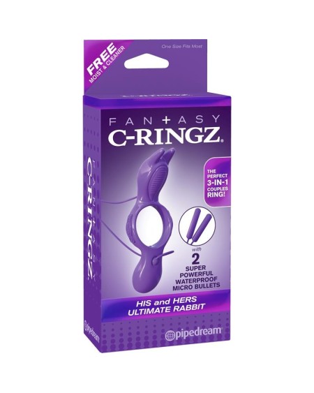 fantasy c-ringz his and hers ultimate rabbit violet
