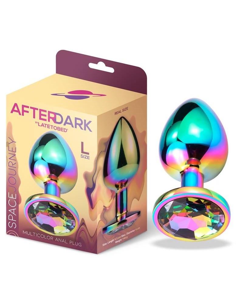 space journey multicolor butt plug jewel size l