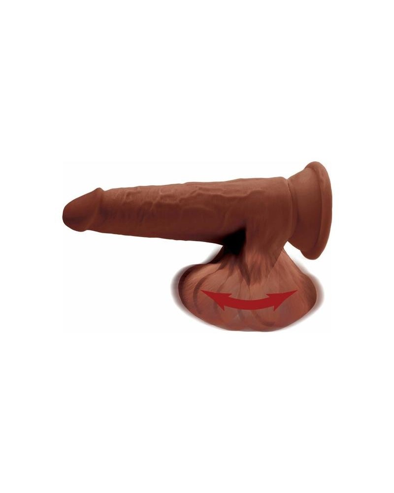 triple density dildo swinging balls 82 caramel