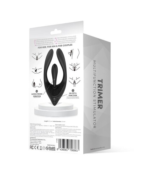 trimer 3 motors flexible stimulator usb silicone