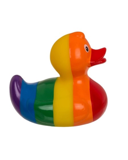 rainbow squeaking duck