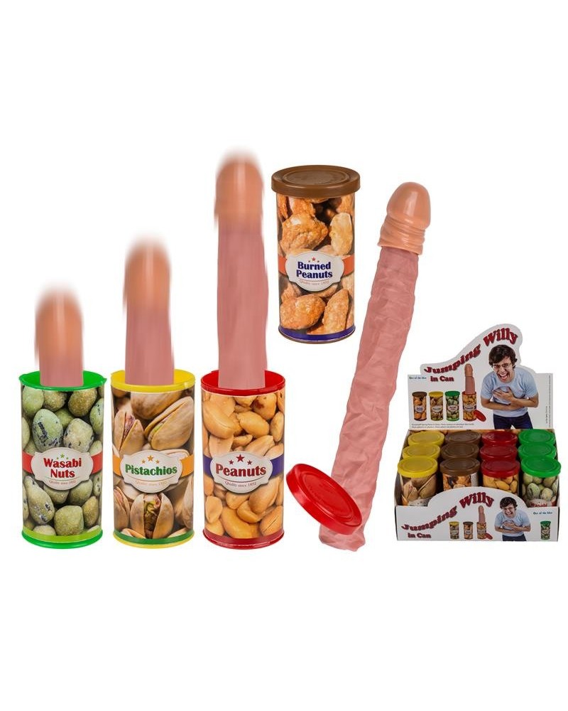 plastic sorprise willy in can 12 units assorted