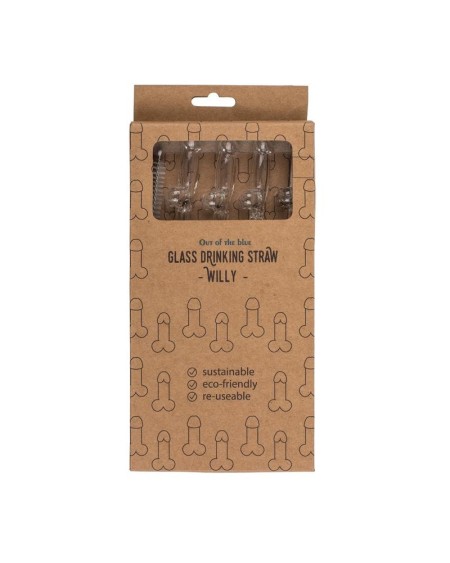 glass straw with cleaning brush