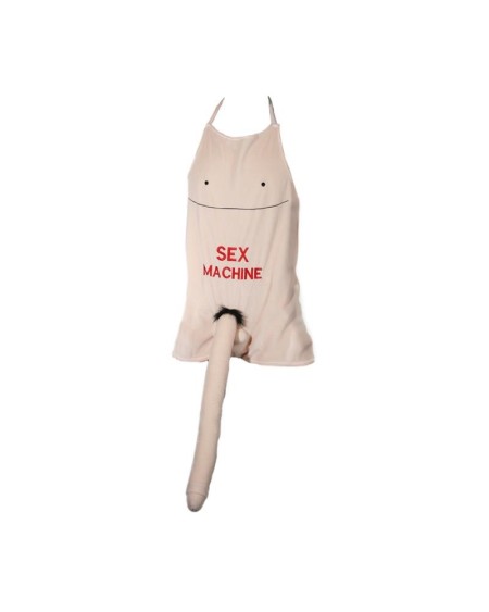 apron with plush penis sex machine