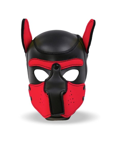 hound dog hound with removable muzzle neoprene blackred one size