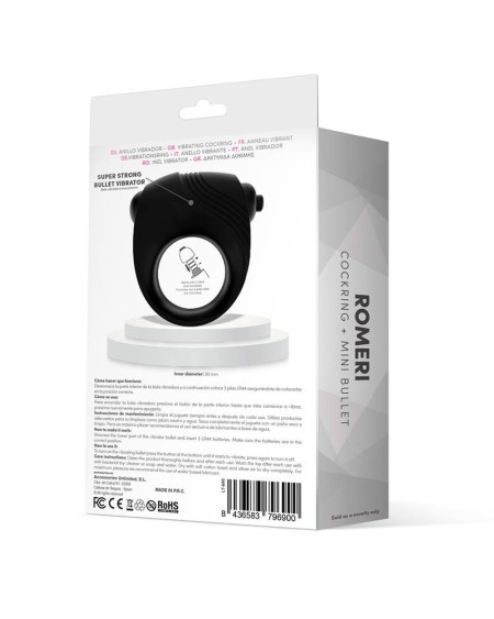 romeri ring vibrant bullet silicone noir