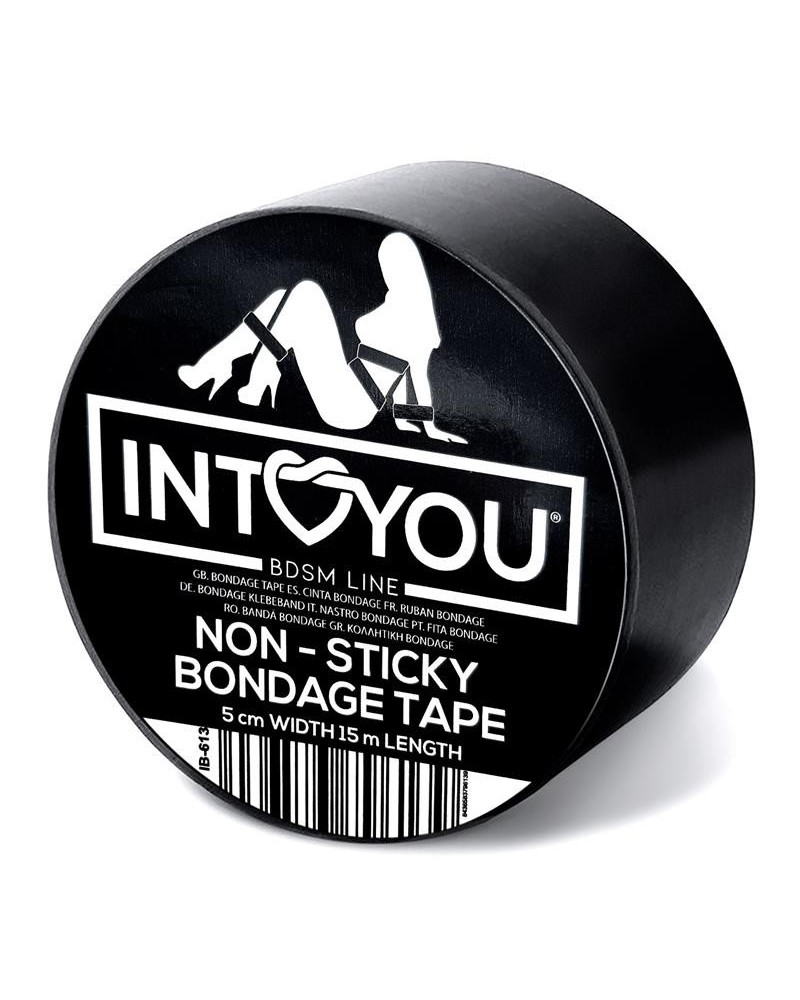 bondage tape non-sticky noir 15 meters
