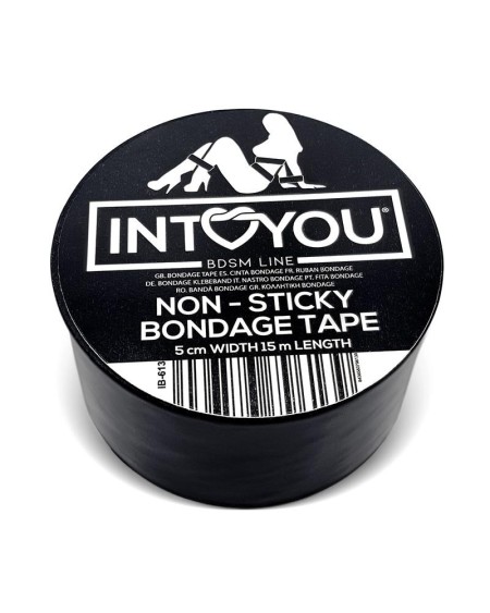 bondage tape non-sticky noir 15 meters