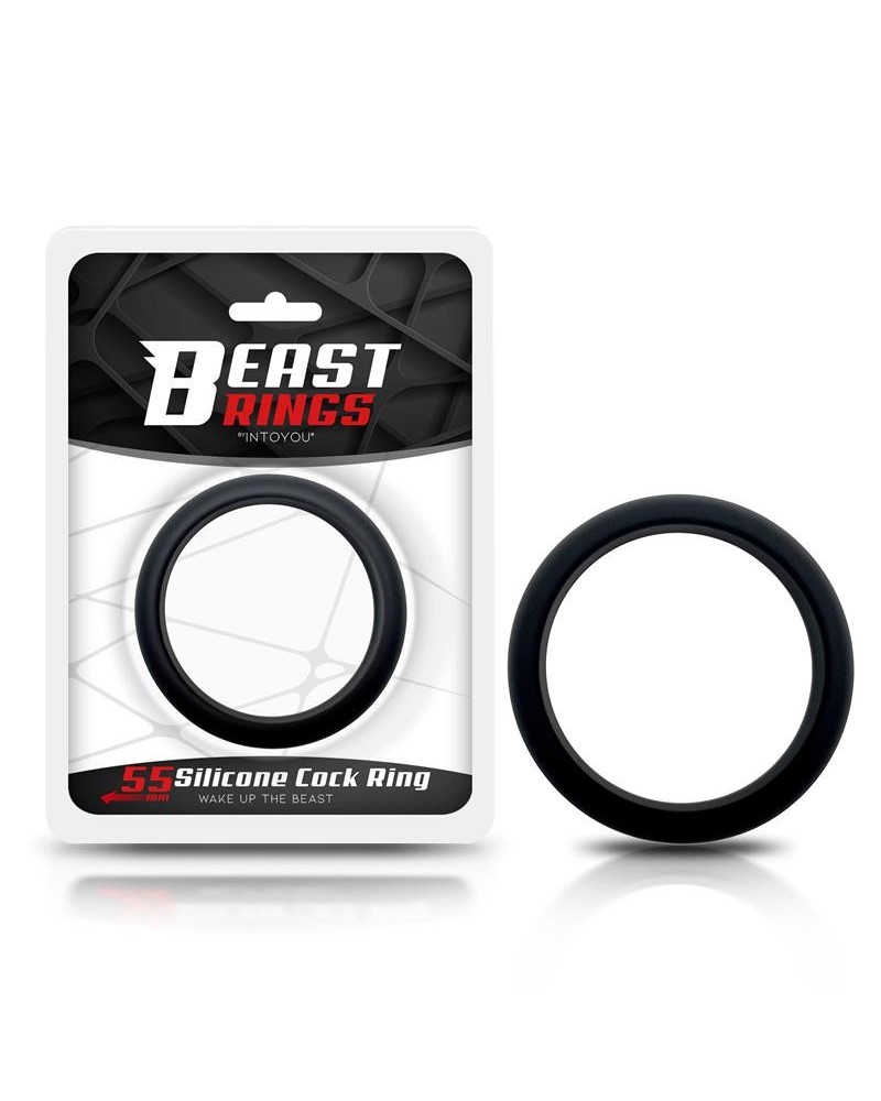 cock ring solid silicone 5.5 cm noir
