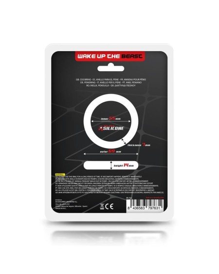 cock ring solid silicone 5.5 cm noir