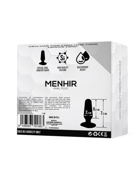 menhir anal plug silicone noir