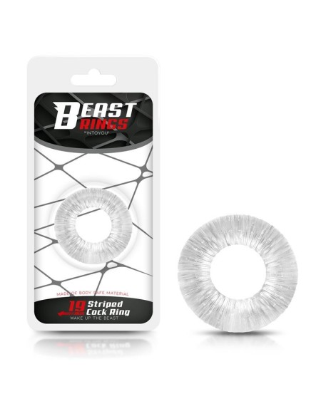cock ring super flexible striped 1.9 cm clear