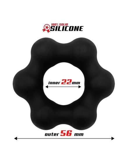 cock ring liquid silicone 2.2 cm noir