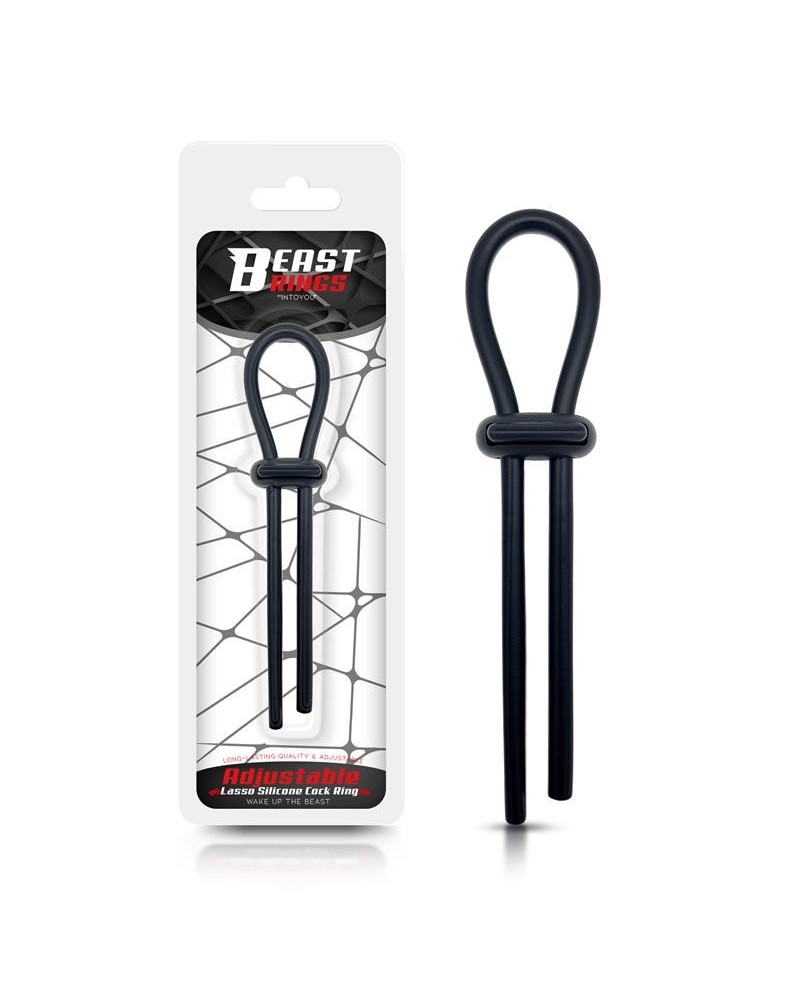adjustable lasso cock ring solid silicone noir
