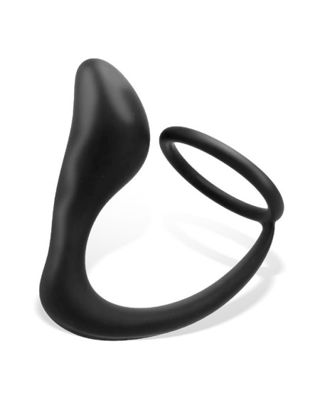 randal butt plug with penis ring silicone noir