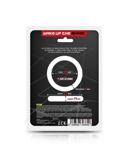 cock ring solid silicone 3.5 cm noir