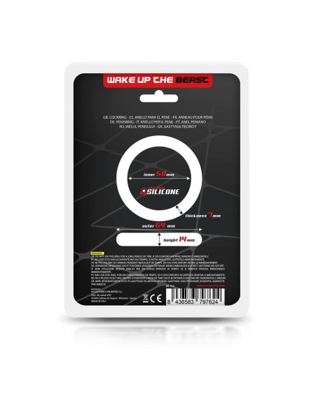 cock ring solid silicone 5 cm noir