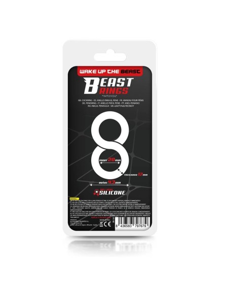 double penis ring 100 liquid silicone 2 cm noir