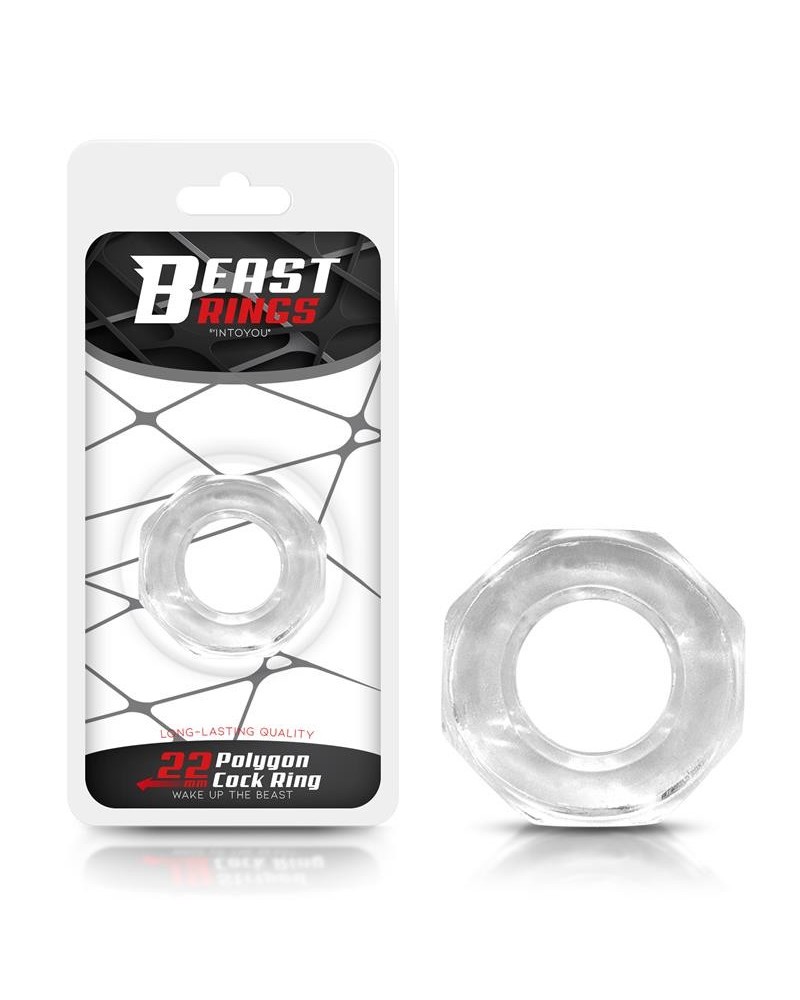 cock ring super flexible polygon 2.2 cm clear