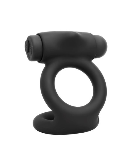 denver double cockring with vibrant bullet usb silicone noir