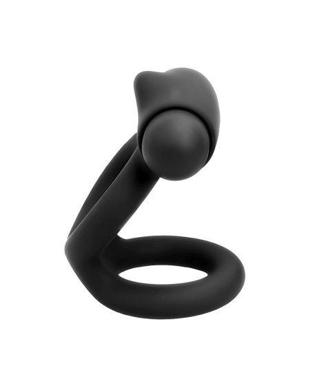 denver double cockring with vibrant bullet usb silicone noir