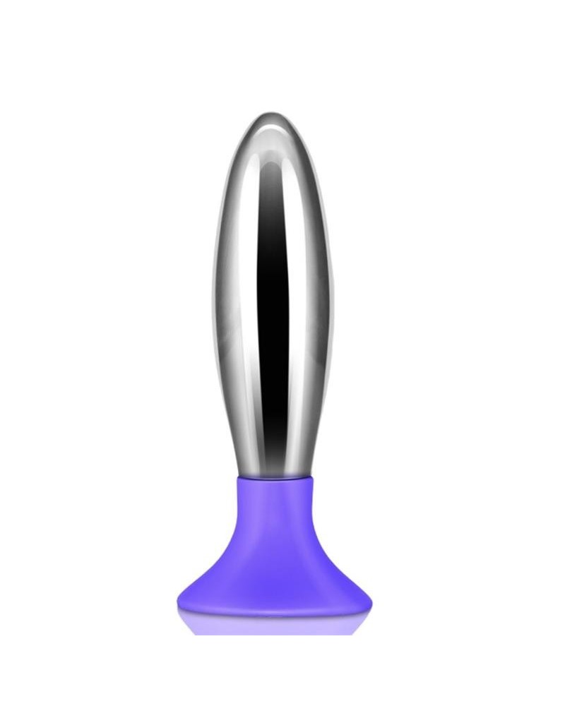butt plug bobby metal and silicone violet