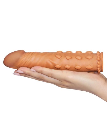 penis sleeve add 2 pleasure x tender brown