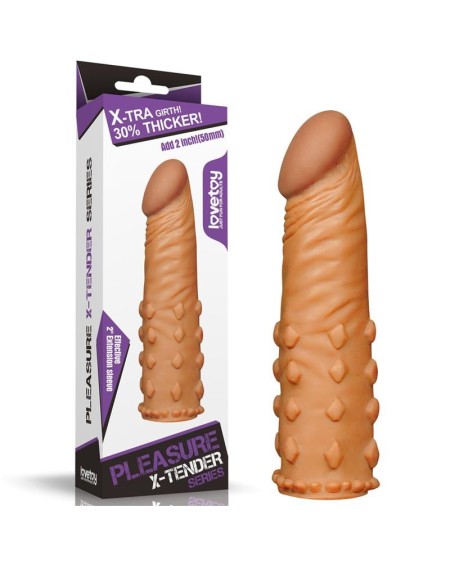 penis sleeve add 2 pleasure x tender brown