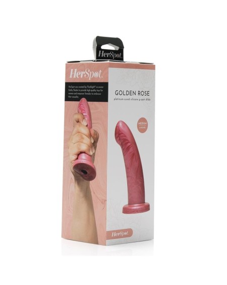 herspot dildo golden rose medium size