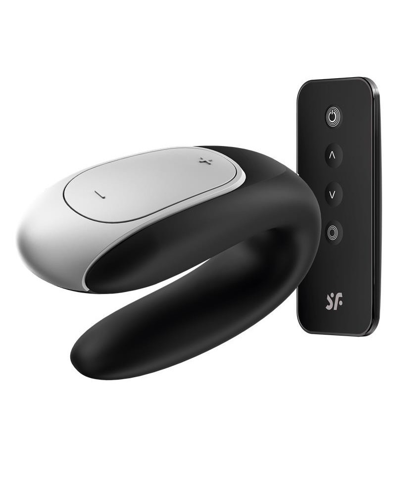 double fun couple vibe with app and remote control noir
