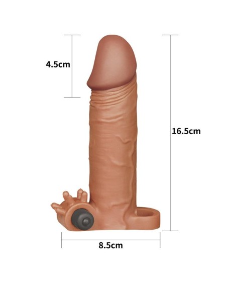 penis sleeve with vibration add 2 pleasure x tender brown