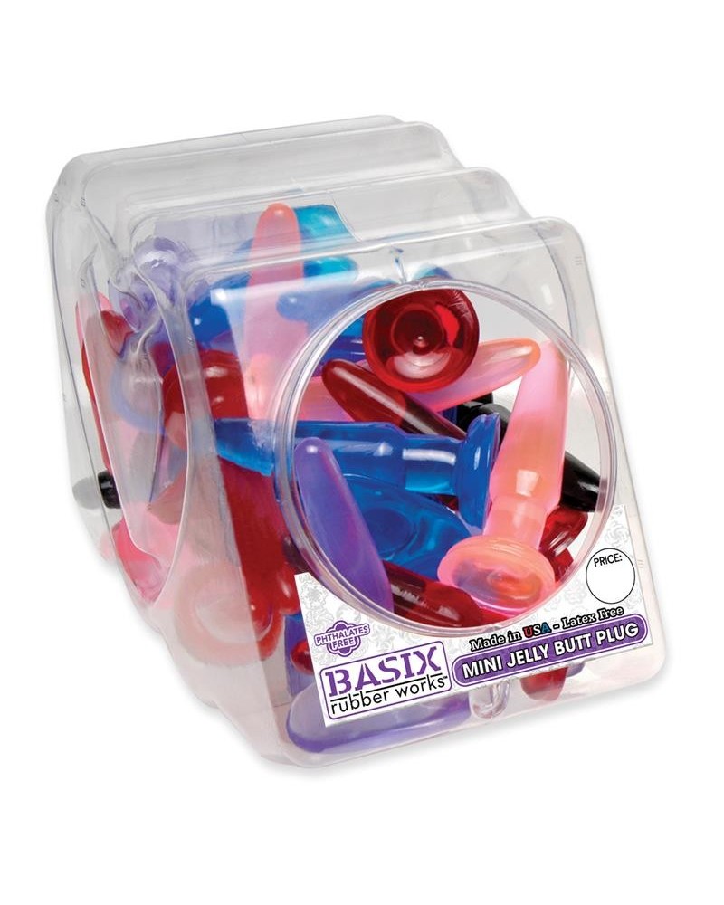 mini butt plug display assorted colors