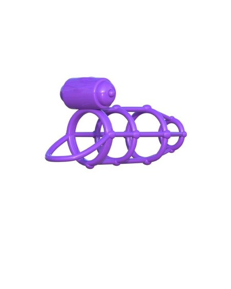 fantasy c-ringz vibrant climax cage violet