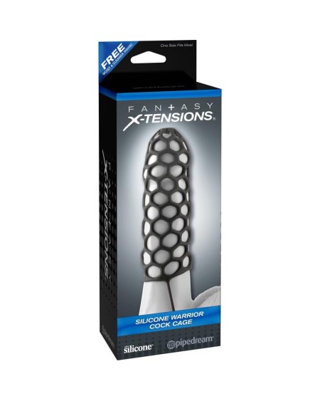 fantasy x-tensions silicone warrior cock cage-bla