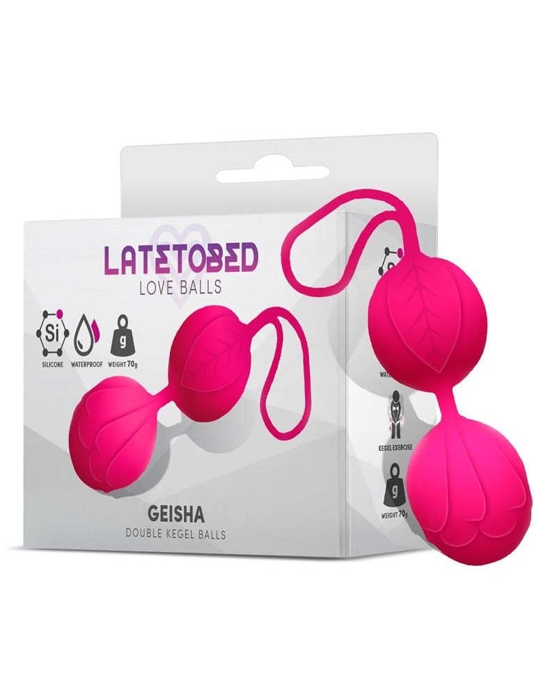 geisha double kegel balls rose red 70 gr