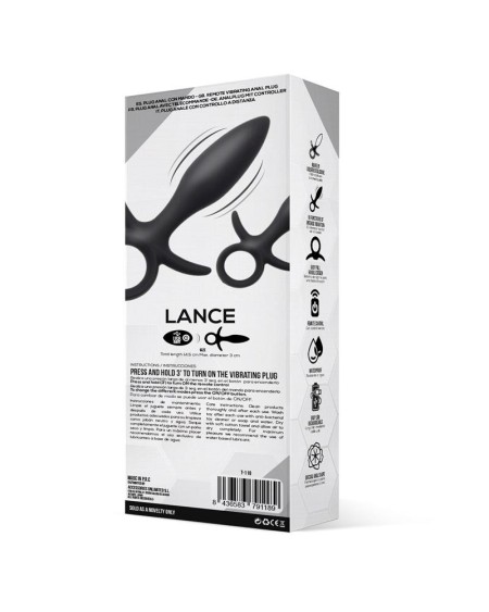 lance anal plug remote control liquified silicone usb