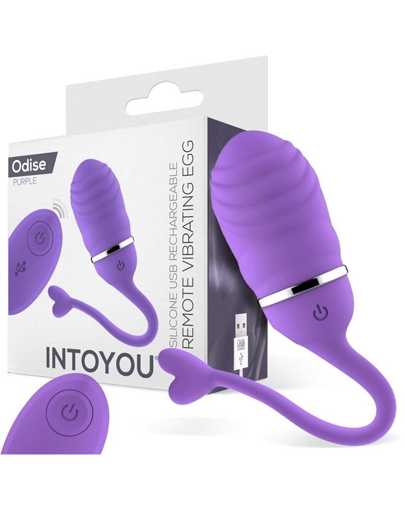 vibrant egg with remote control odise usb silicone violet