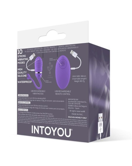 vibrant egg with remote control odise usb silicone violet