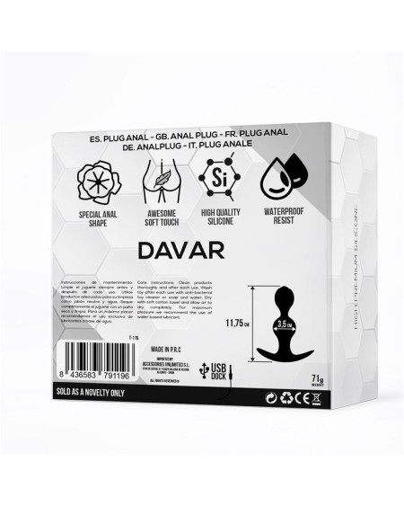 davar anal plug silicone