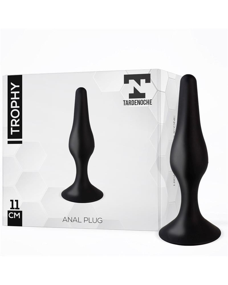 trophy anal plug 11 cm silicone noir