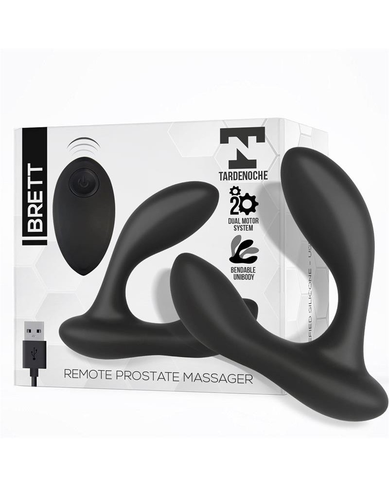 brett prostate massager remote control usb liquid silicone