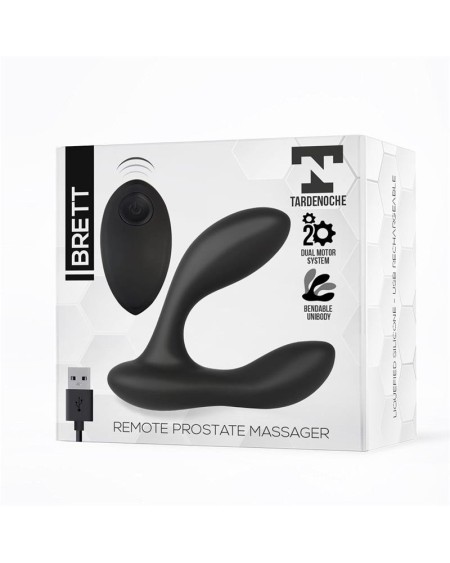 brett prostate massager remote control usb liquid silicone