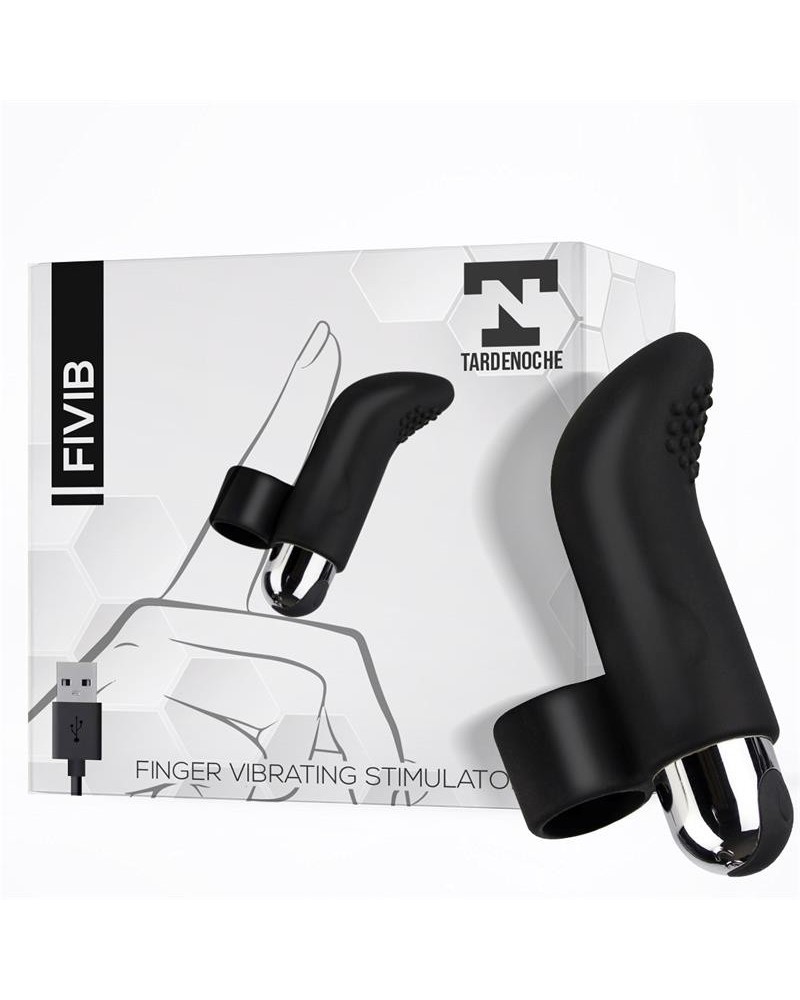 fivib finger vibrant stimulator usb silicone noir