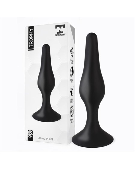 trophy anal plug 13 cm silicone noir