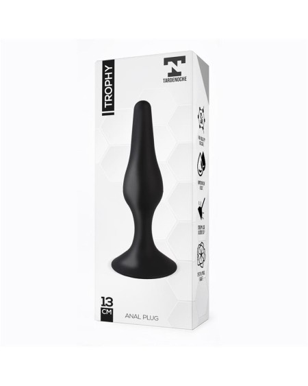 trophy anal plug 13 cm silicone noir