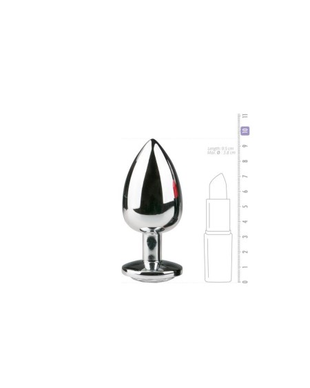 metal butt plug no. 6 - silverclear