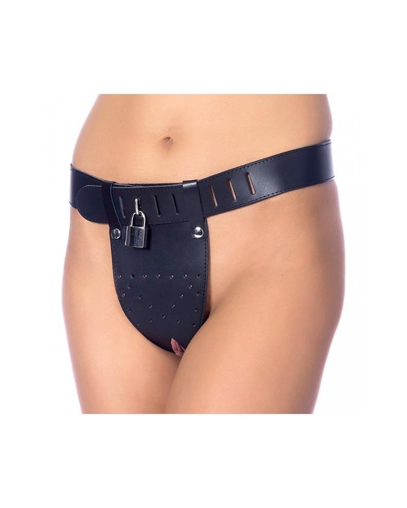 leather chastity briefs with padlocks
