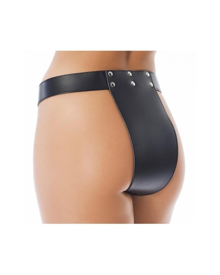 leather chastity briefs with padlocks