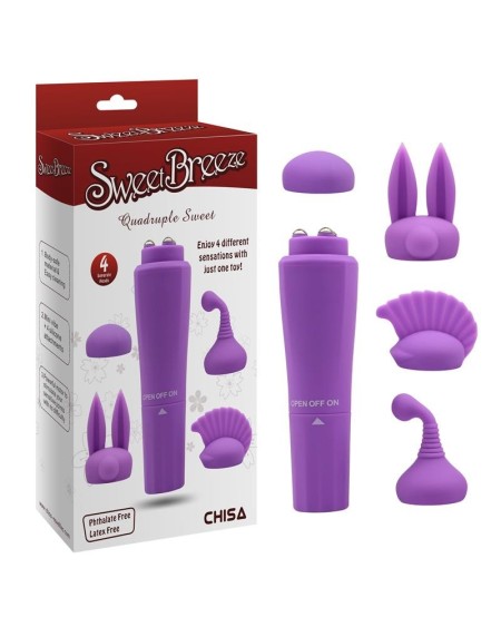 stimulator with 4 heads sweet violet
