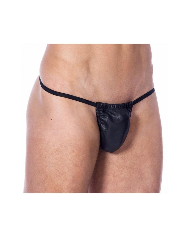 leather g-string elastic one size